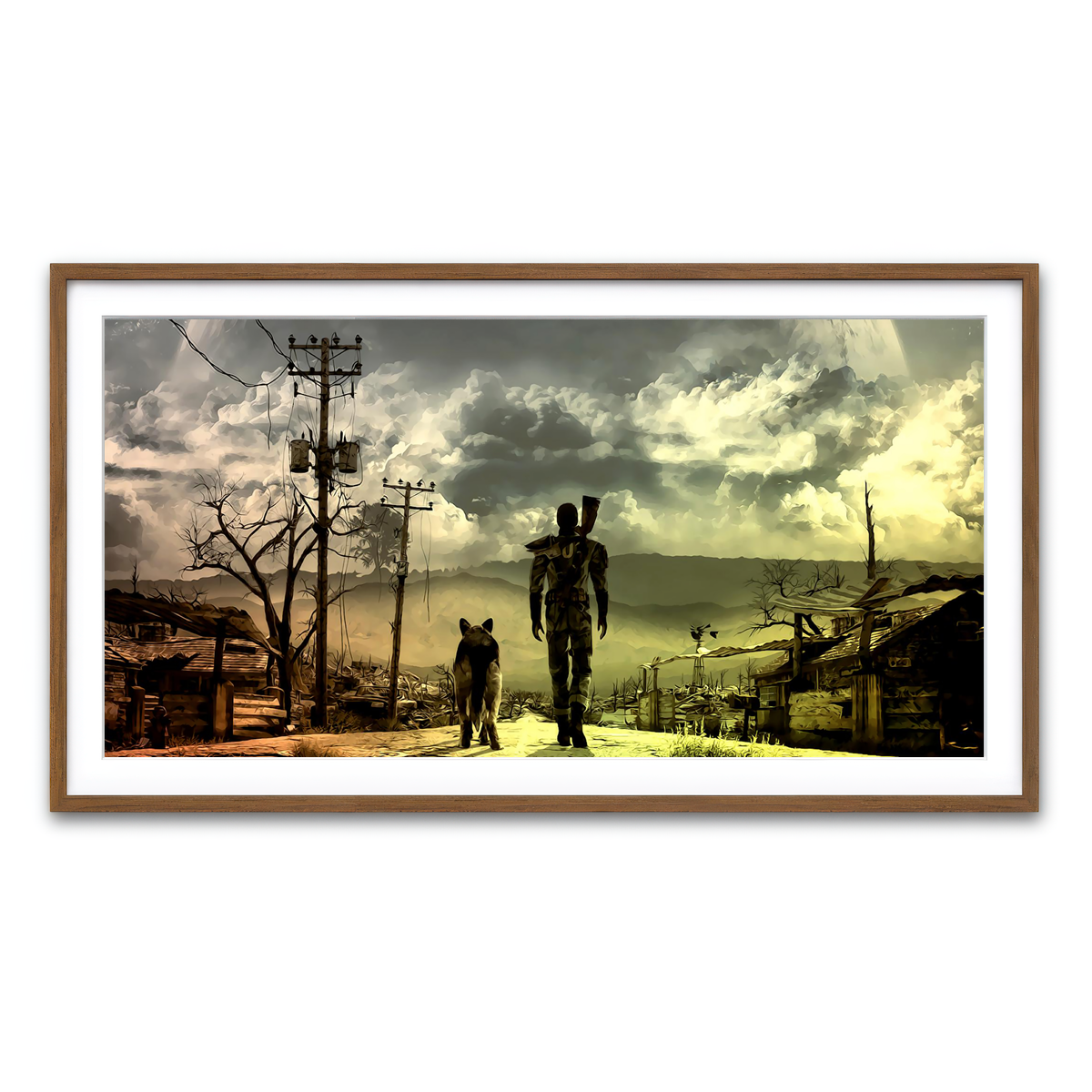 Framed Print 2x1 Walnut