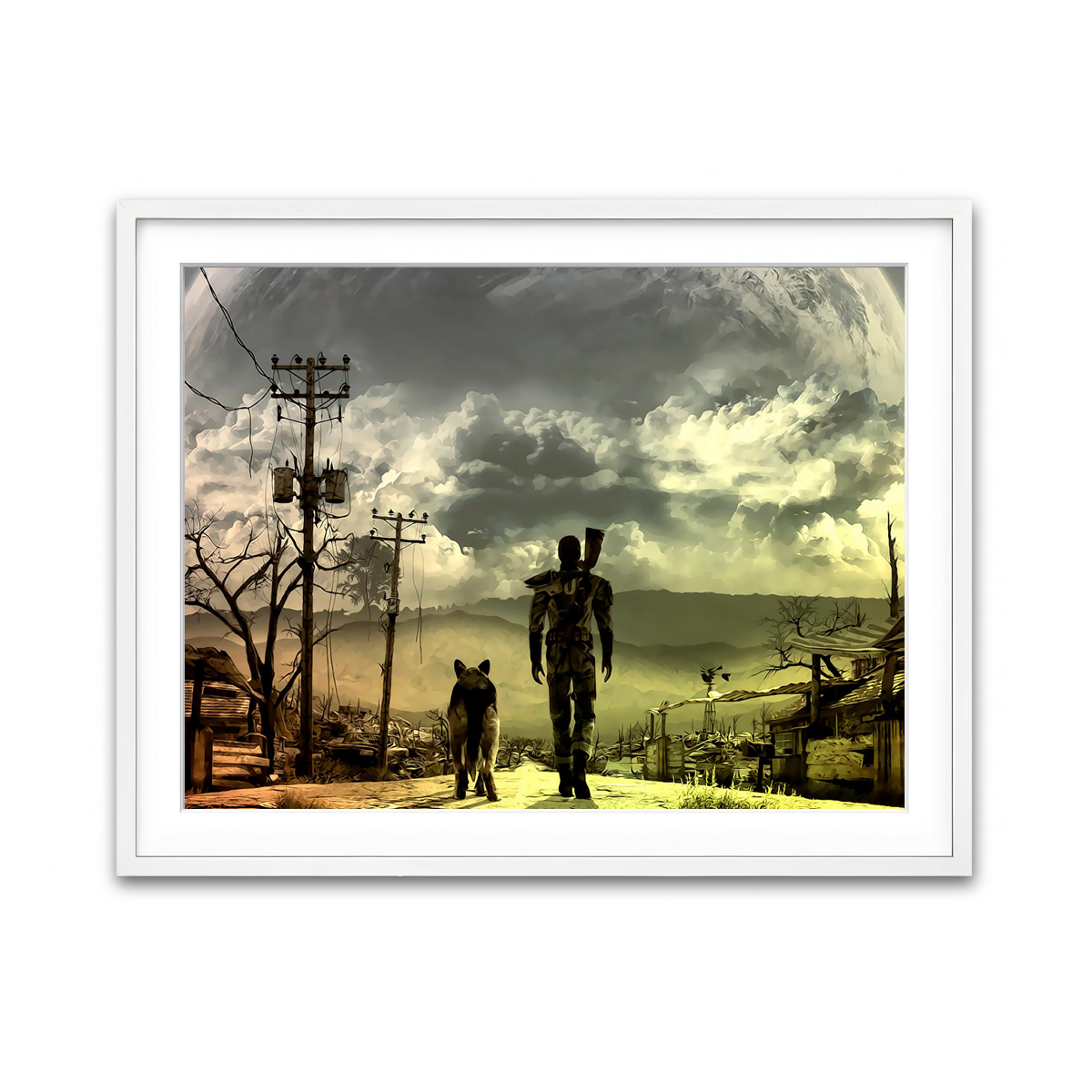 Framed Print 4x3 White