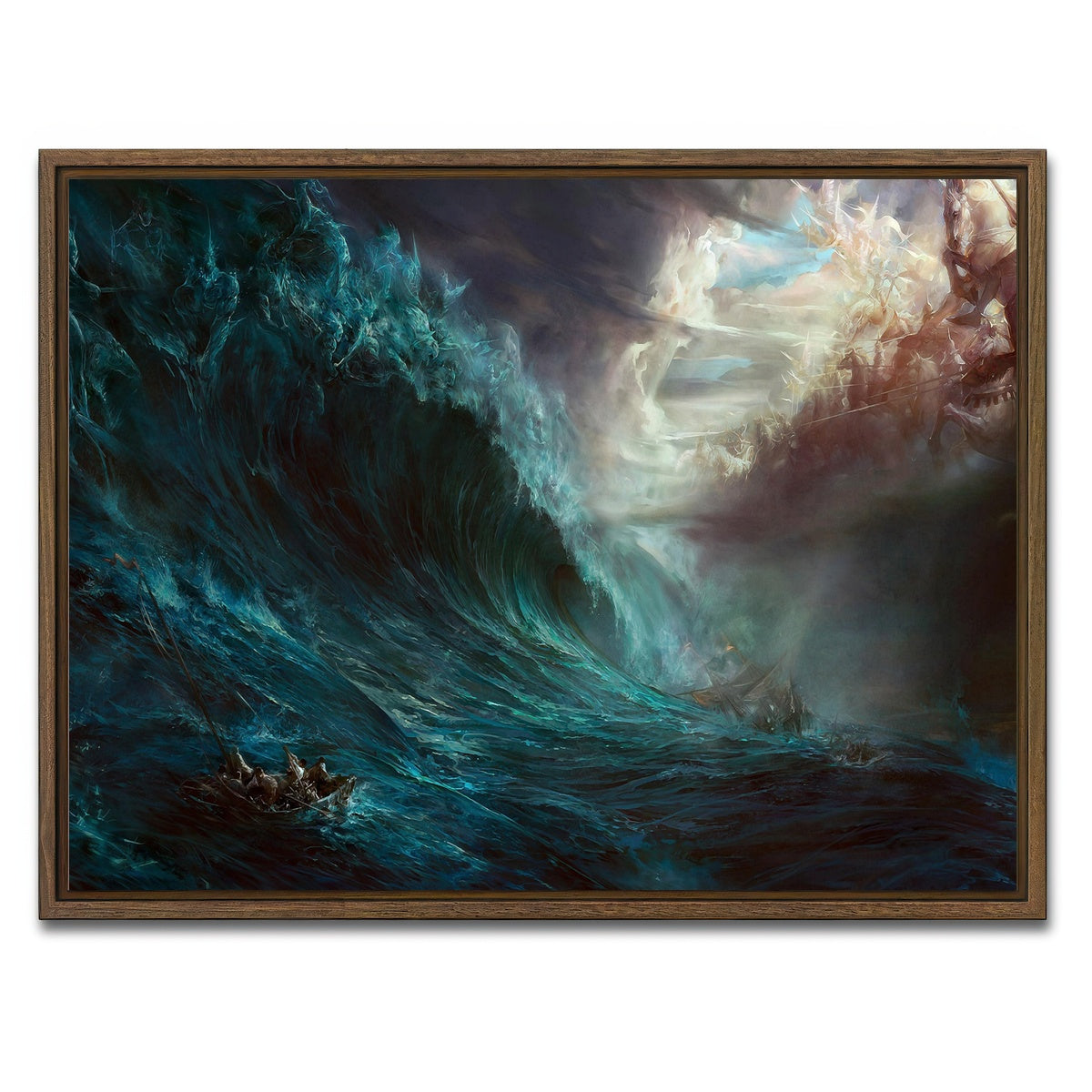 AUTO-MOCKUP WHITE | Fantasy Storm | 1 Piece | Walnut Framed Canvas | group=4x3