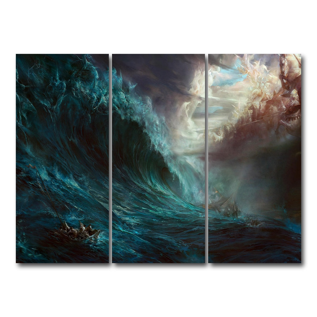 AUTO-MOCKUP WHITE | Fantasy Storm | 3 Piece | Gallery Wrap Canvas | group=8x18