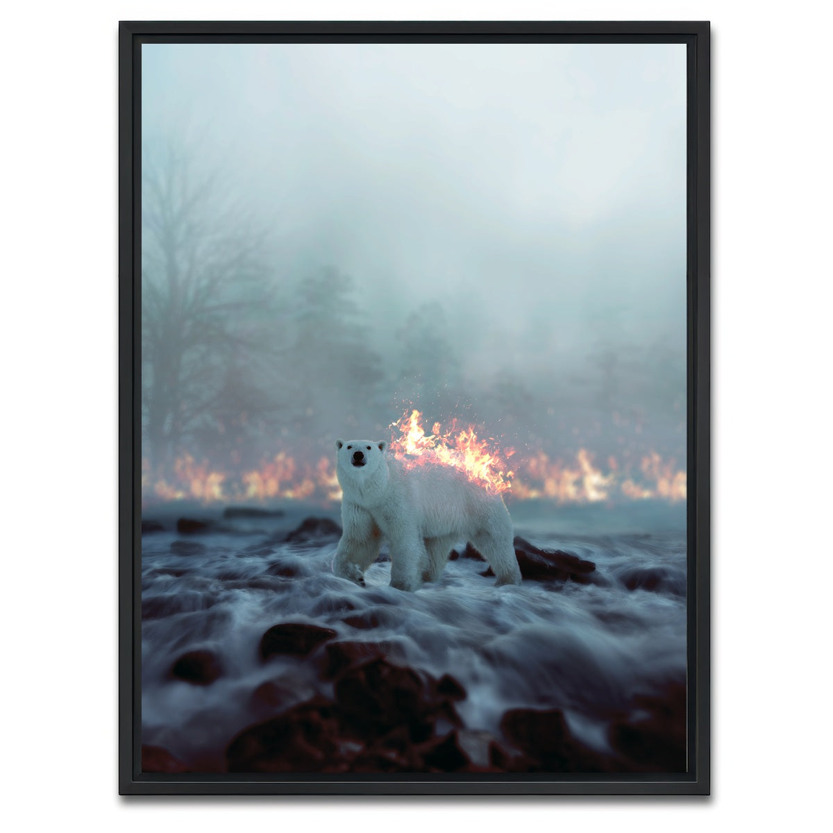 AUTO-MOCKUP WHITE | Fire and Ice | 1 Piece | Black Framed Canvas | group=3x4