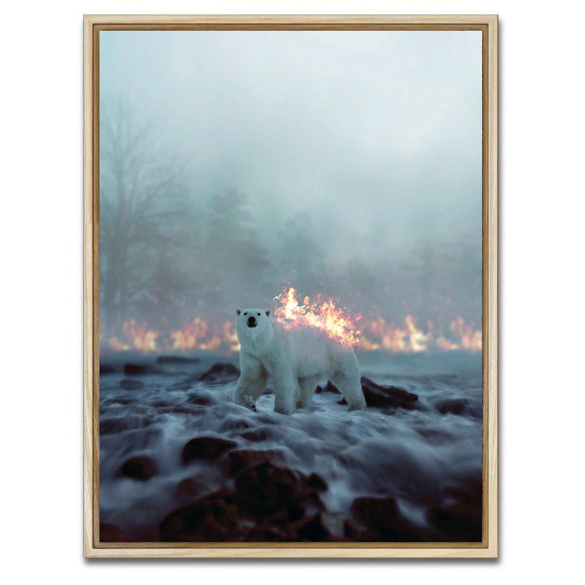 AUTO-MOCKUP WHITE | Fire and Ice | 1 Piece | Natural Framed Canvas | group=3x4