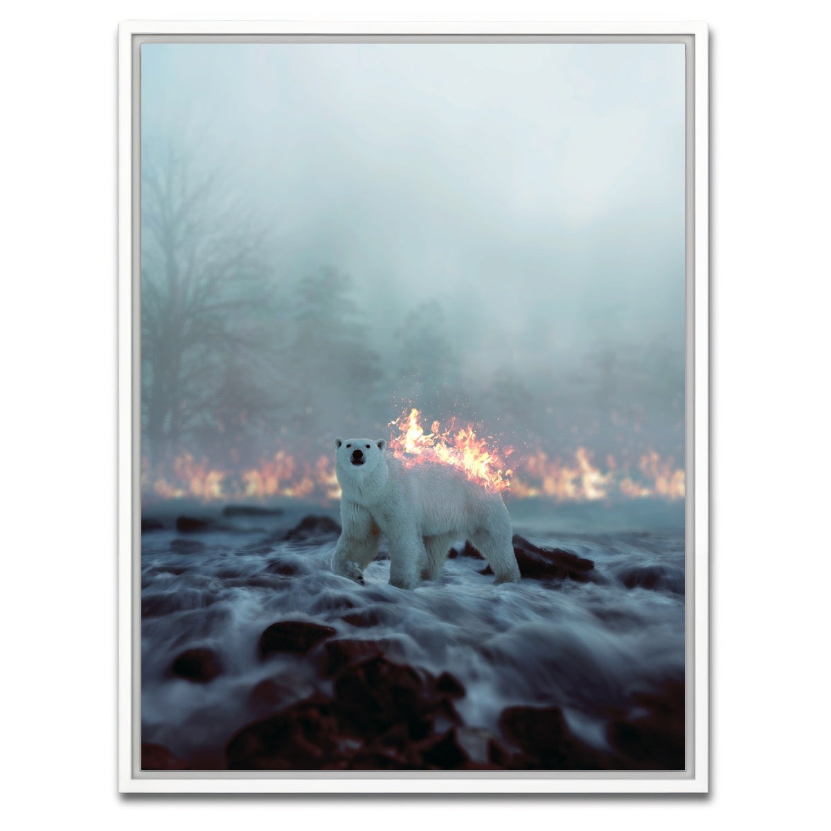 AUTO-MOCKUP WHITE | Fire and Ice | 1 Piece | White Framed Canvas | group=3x4