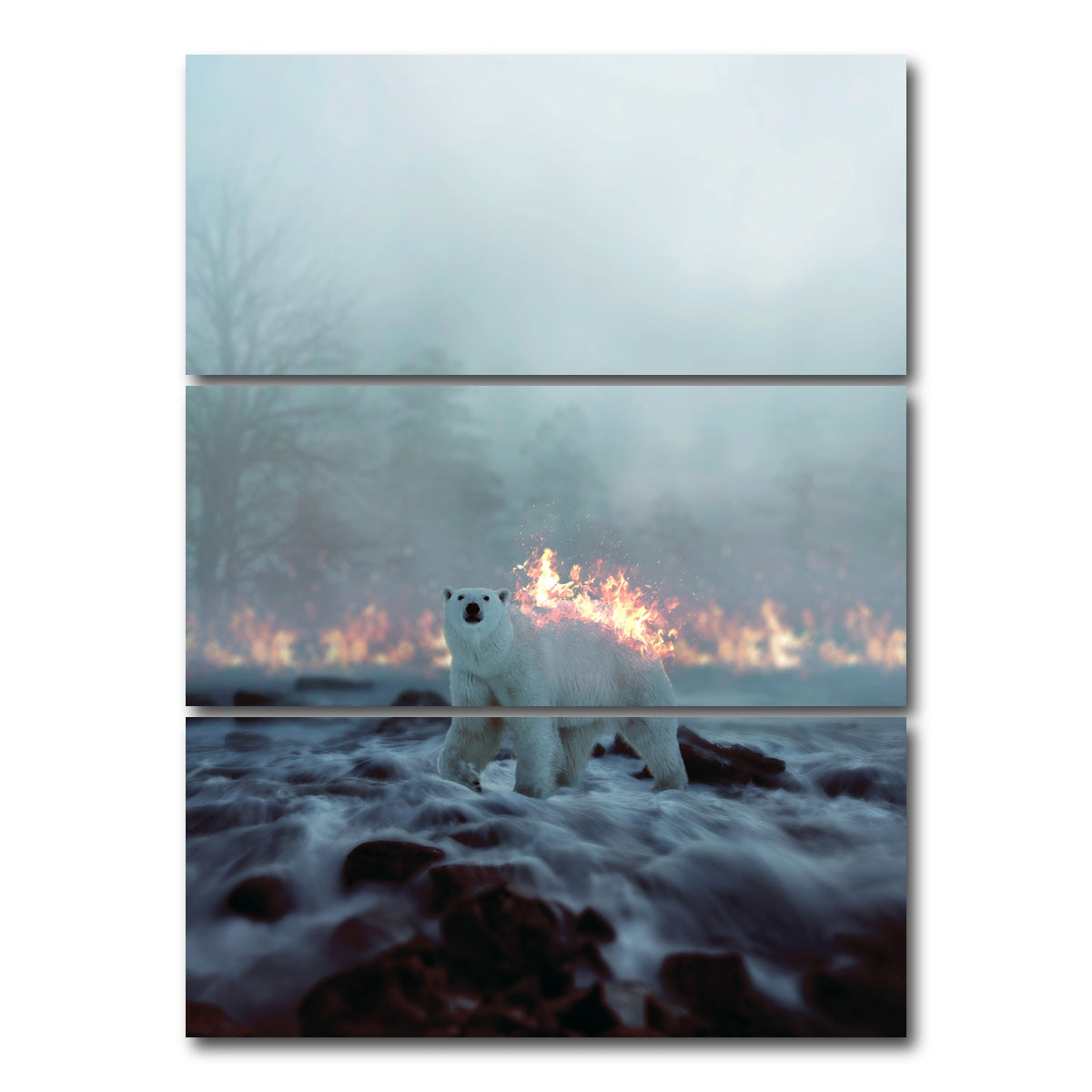 AUTO-MOCKUP WHITE | Fire and Ice | 3 Piece | Gallery Wrap Canvas | group=8x18_stacked