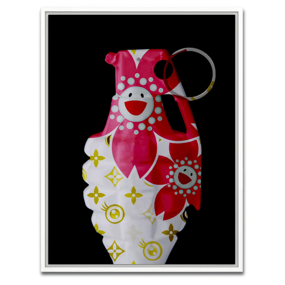 AUTO-MOCKUP WHITE | Flower Power Grenade | 1 Piece | White Framed Canvas | group=3x4