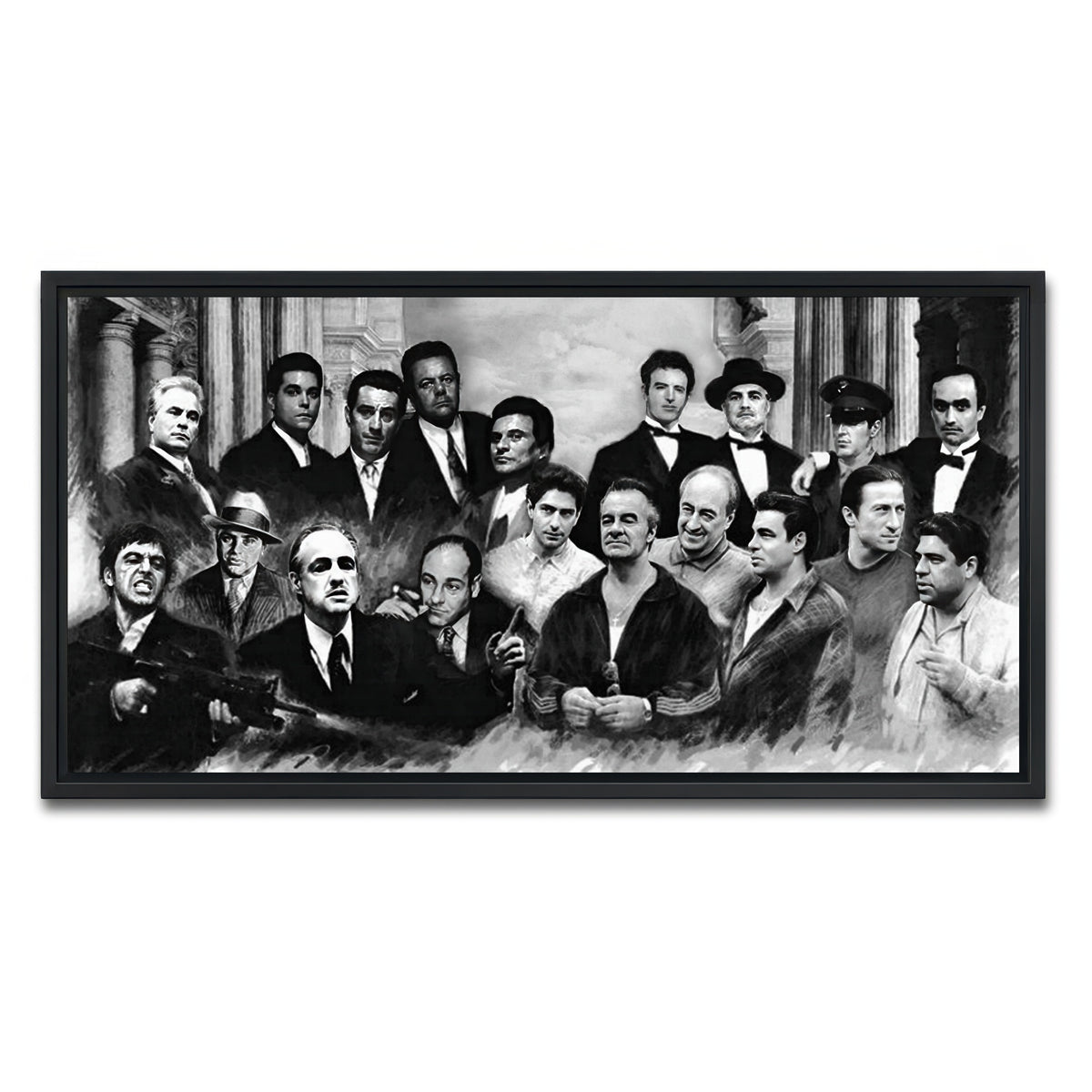 AUTO-MOCKUP WHITE | Gangsters | 1 Piece | Black Frame | group=2x1