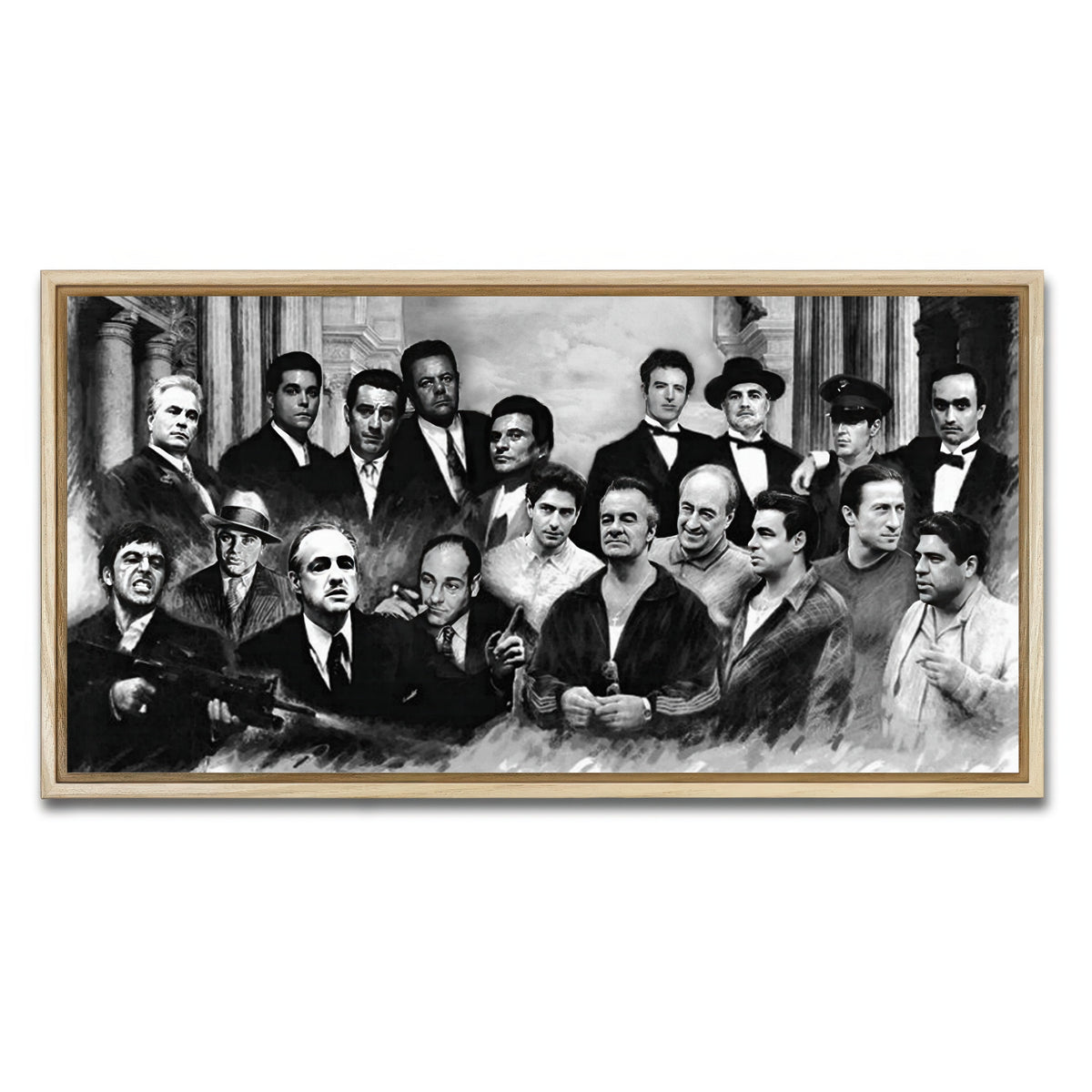 AUTO-MOCKUP WHITE | Gangsters | 1 Piece | Natural Frame | group=2x1