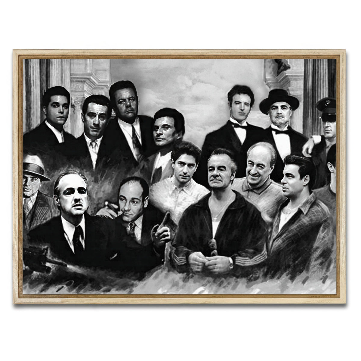 AUTO-MOCKUP WHITE | Gangsters | 1 Piece | Natural Frame | group=4x3