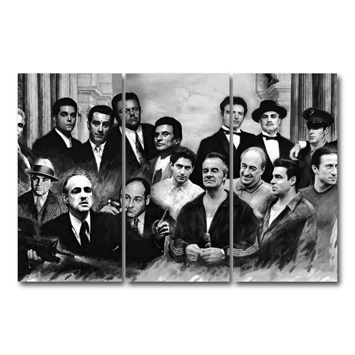 AUTO-MOCKUP WHITE | Gangsters | 3 Piece | Gallery Wrapped | group=12x24