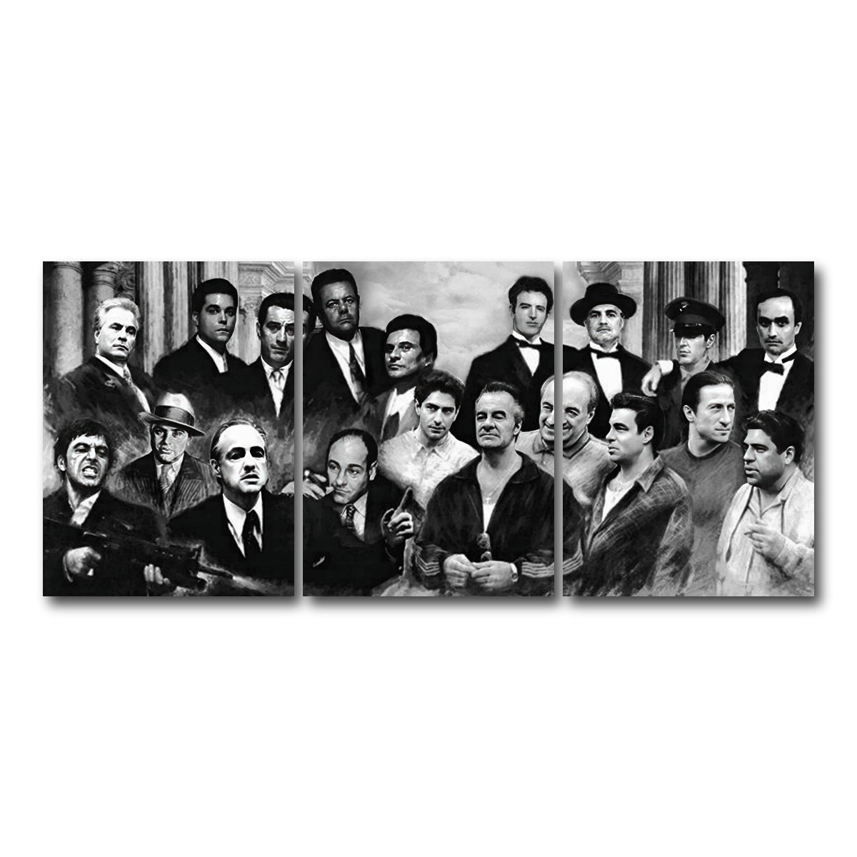 AUTO-MOCKUP WHITE | Gangsters | 3 Piece | Gallery Wrapped | group=18x24
