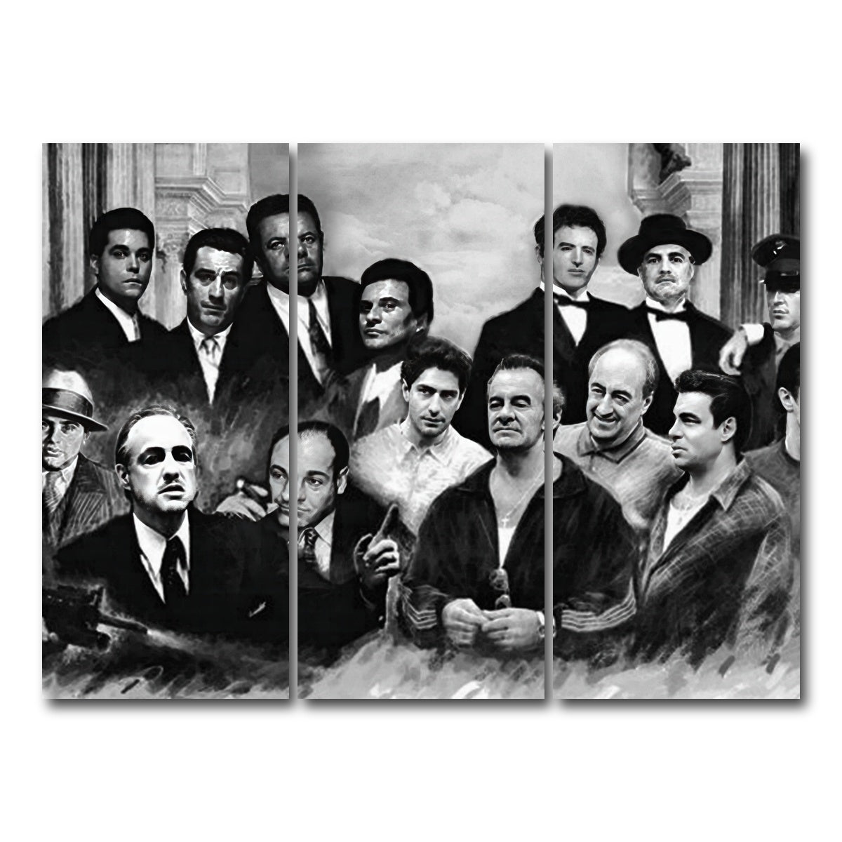 AUTO-MOCKUP WHITE | Gangsters | 3 Piece | Gallery Wrapped | group=8x18