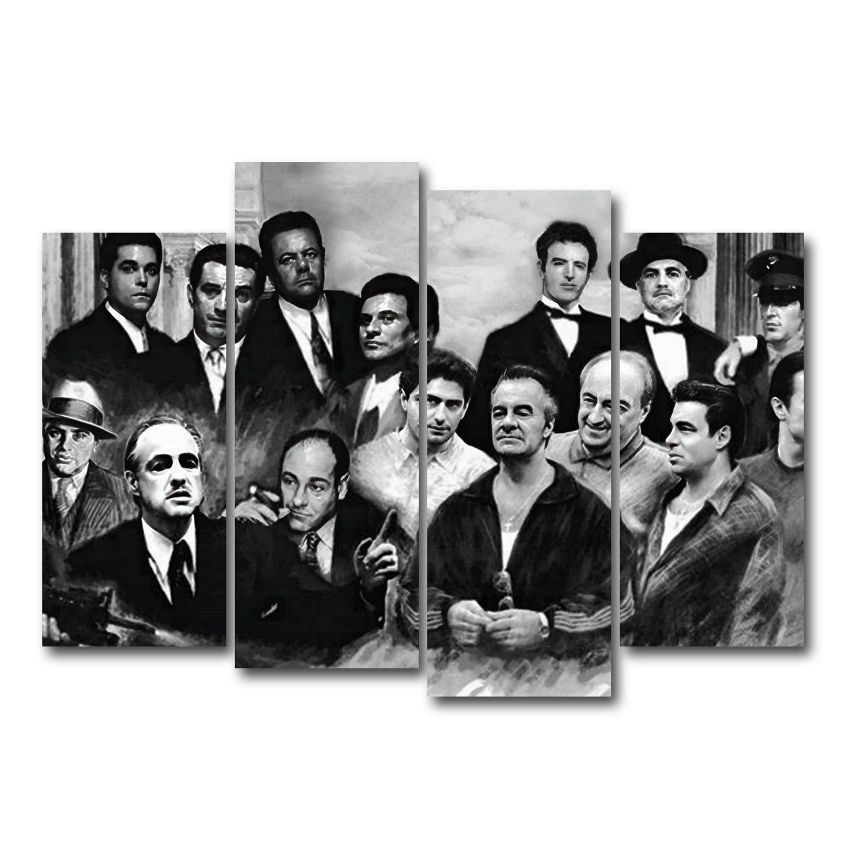 AUTO-MOCKUP WHITE | Gangsters | 4 Piece | Gallery Wrapped | group=4_normal