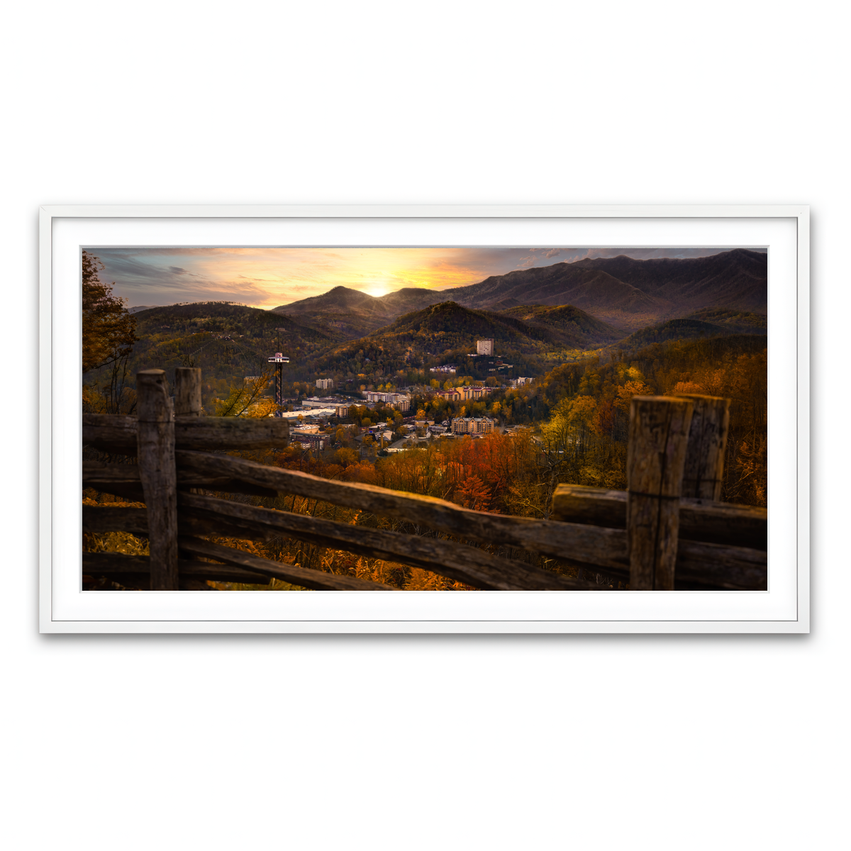 Framed Print 2x1 White