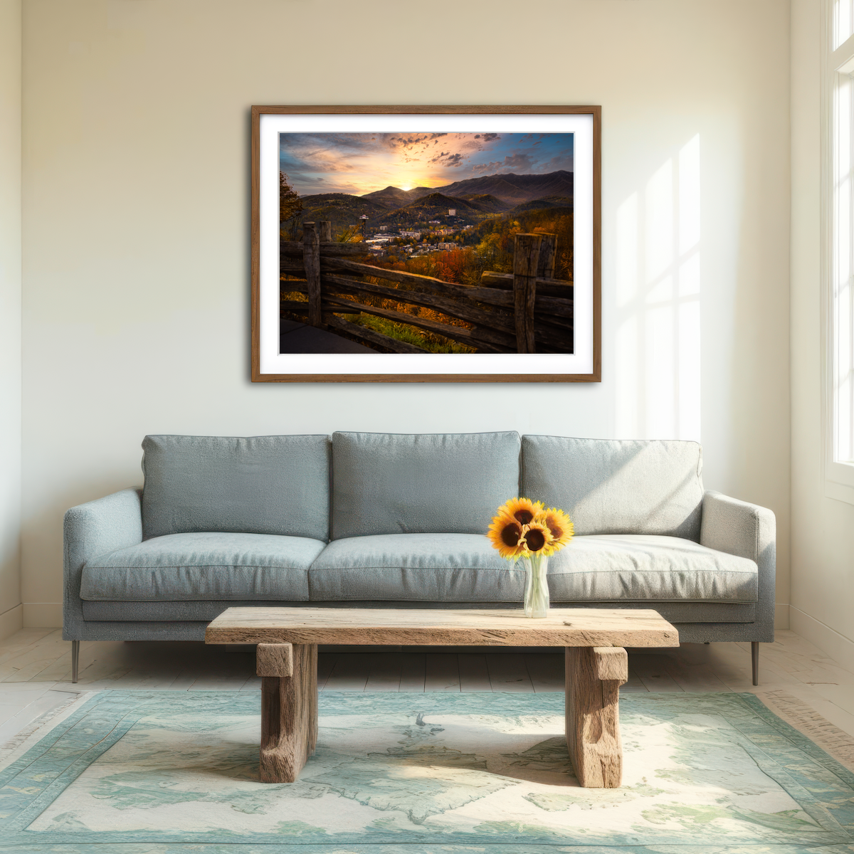 AUTO-MOCKUP ROOM | Gatlinburg Sunset Wall Art