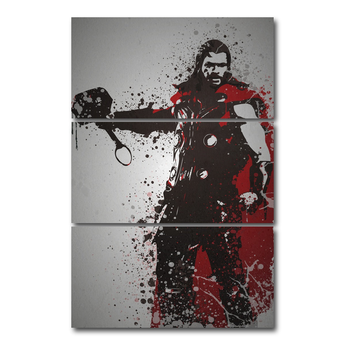 AUTO-MOCKUP WHITE | God of Thunder | 3 Piece | Gallery Wrap Canvas | group=12x24_stacked