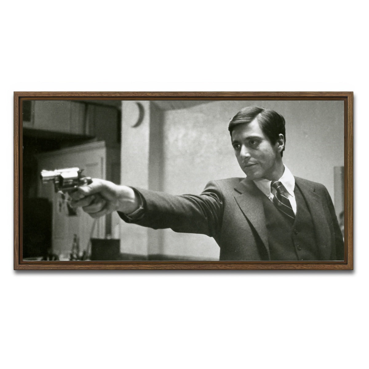 AUTO-MOCKUP WHITE | Godfather Michael | 1 Piece | Walnut Framed Canvas | group=2x1