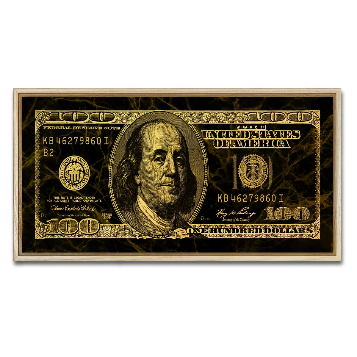 Gold Black Marble Benny Wall Art