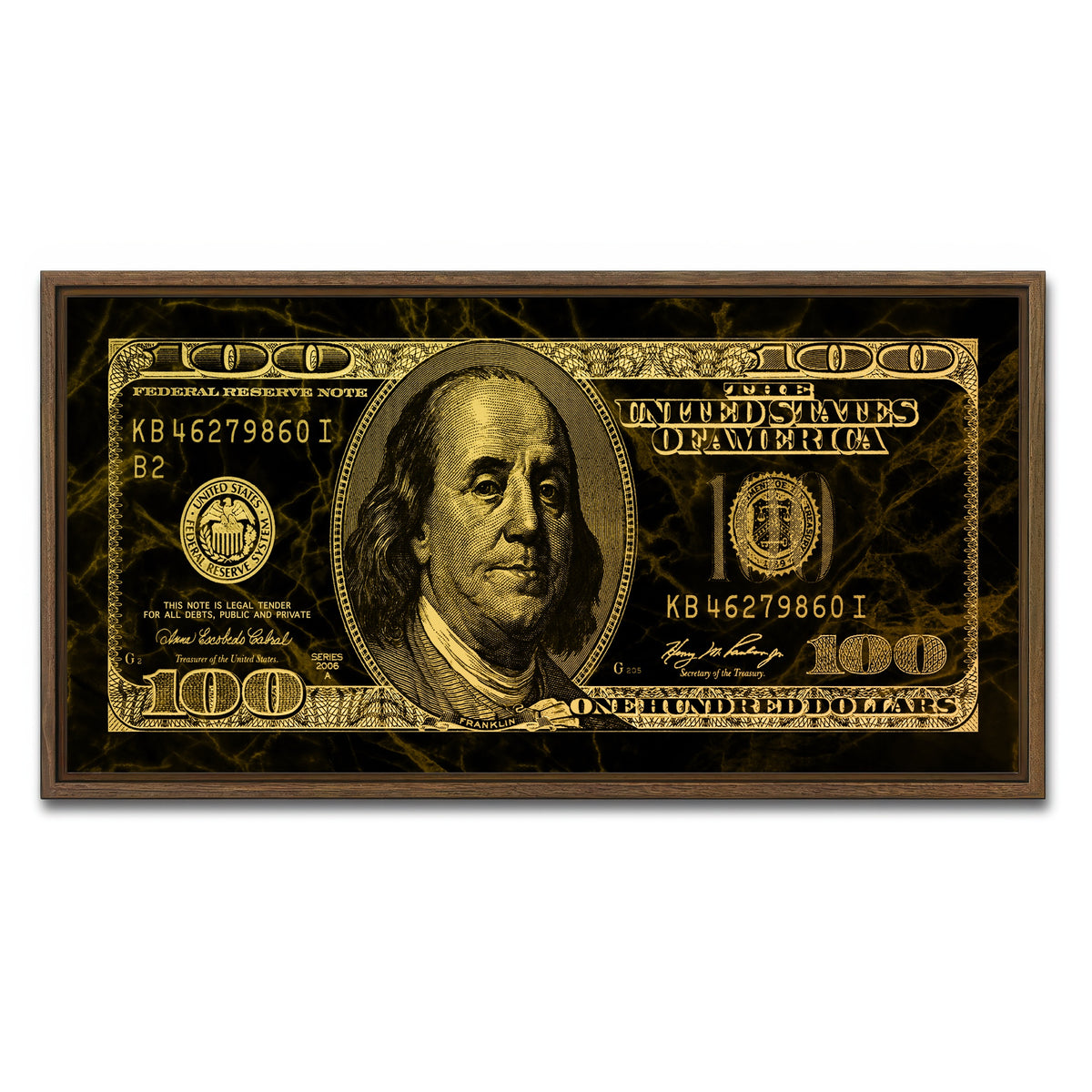 Gold Black Marble Benny Wall Art