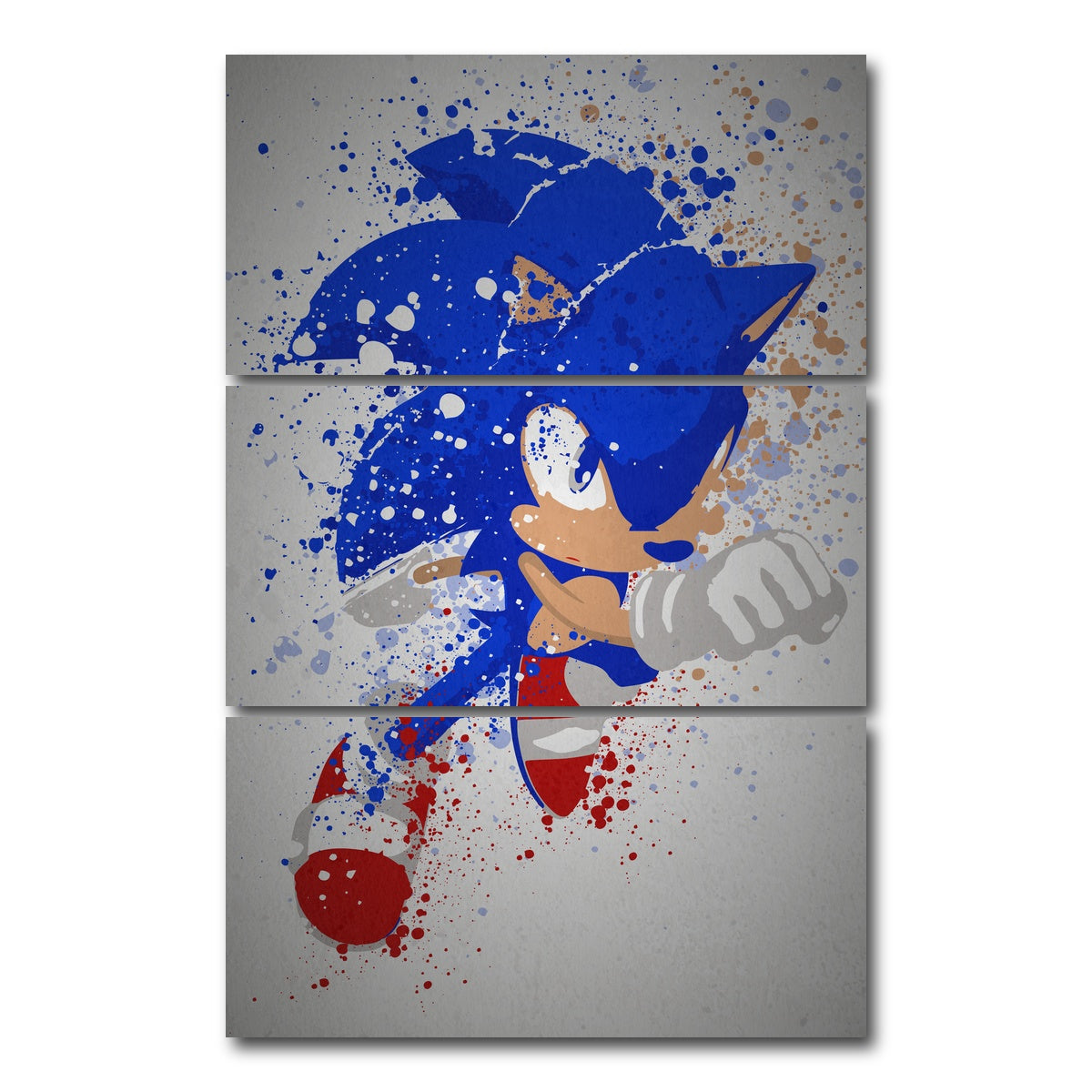 AUTO-MOCKUP WHITE | Gotta Go Fast | 3 Piece | Gallery Wrap Canvas | group=12x24_stacked