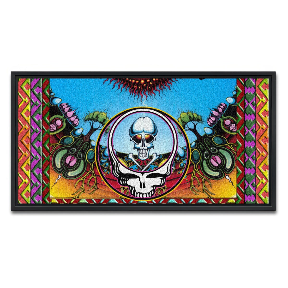 AUTO-MOCKUP WHITE | Grateful Dead | 1 Piece | Black Framed Canvas | group=2x1