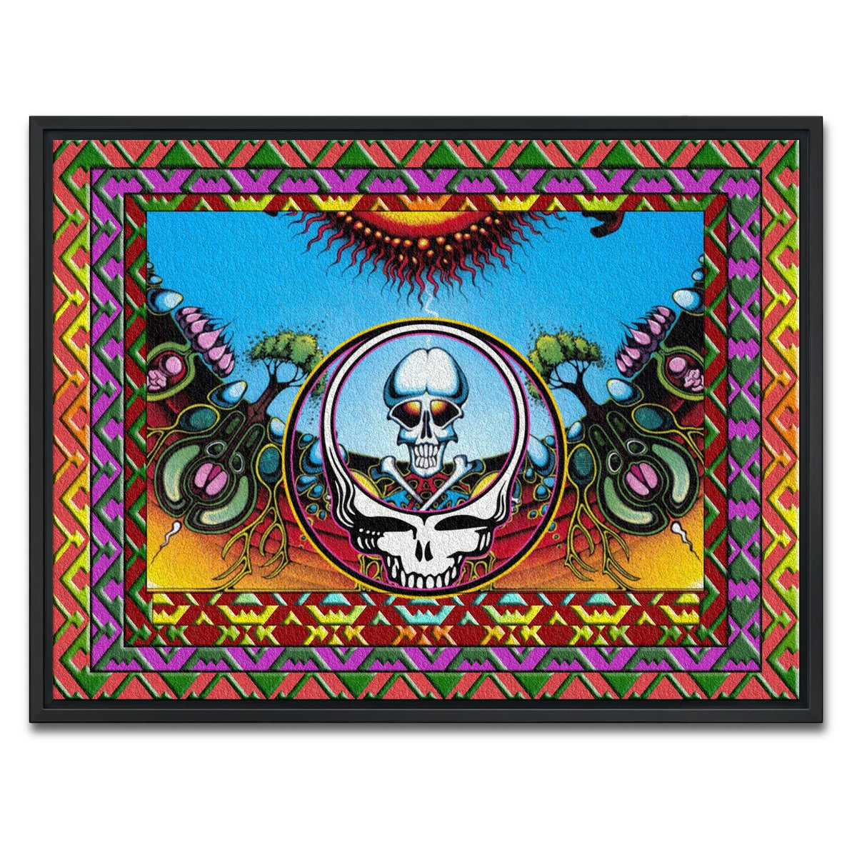 AUTO-MOCKUP WHITE | Grateful Dead | 1 Piece | Black Framed Canvas | group=4x3