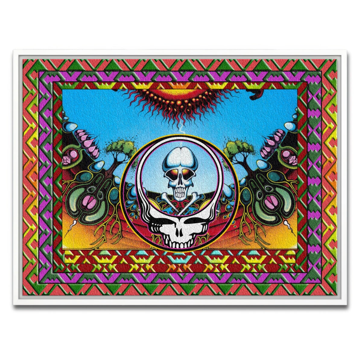 AUTO-MOCKUP WHITE | Grateful Dead | 1 Piece | White Framed Canvas | group=4x3