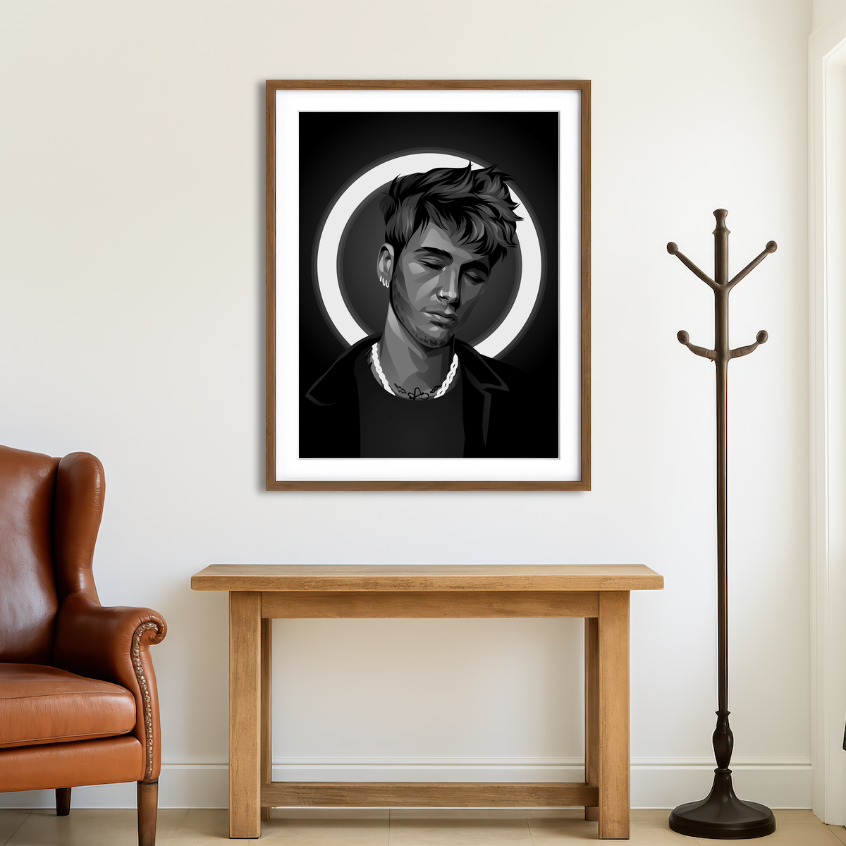 AUTO-MOCKUP ROOM | Grayscale MGK Wall Art