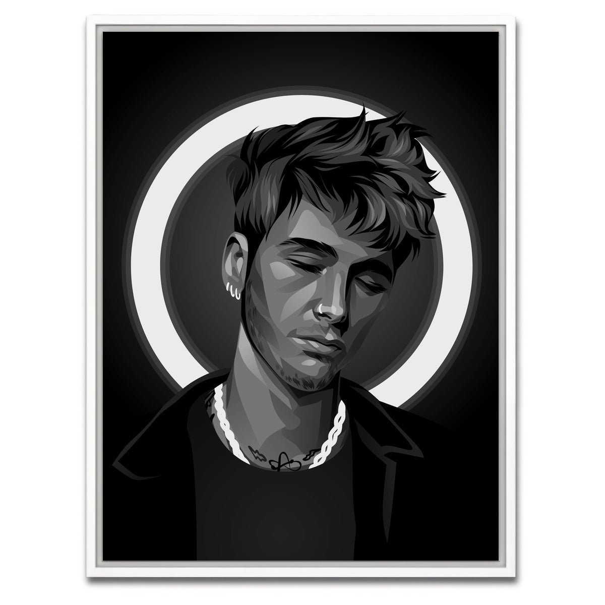 AUTO-MOCKUP WHITE | Grayscale MGK | 1 Piece | White Framed Canvas | group=3x4