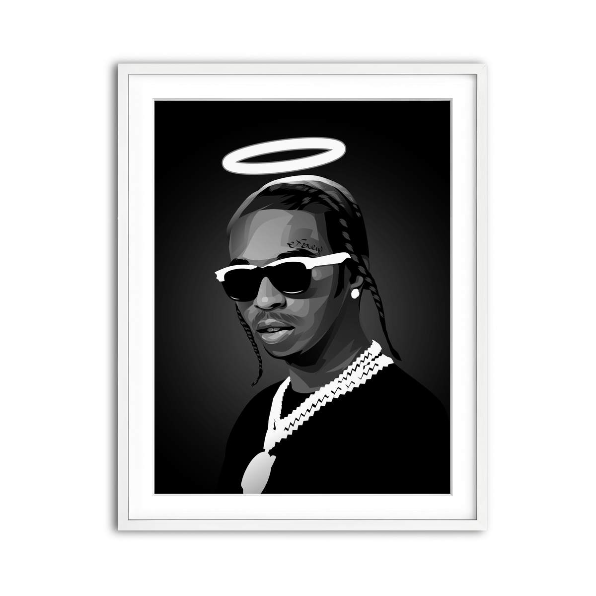 Framed Print 3x4 White