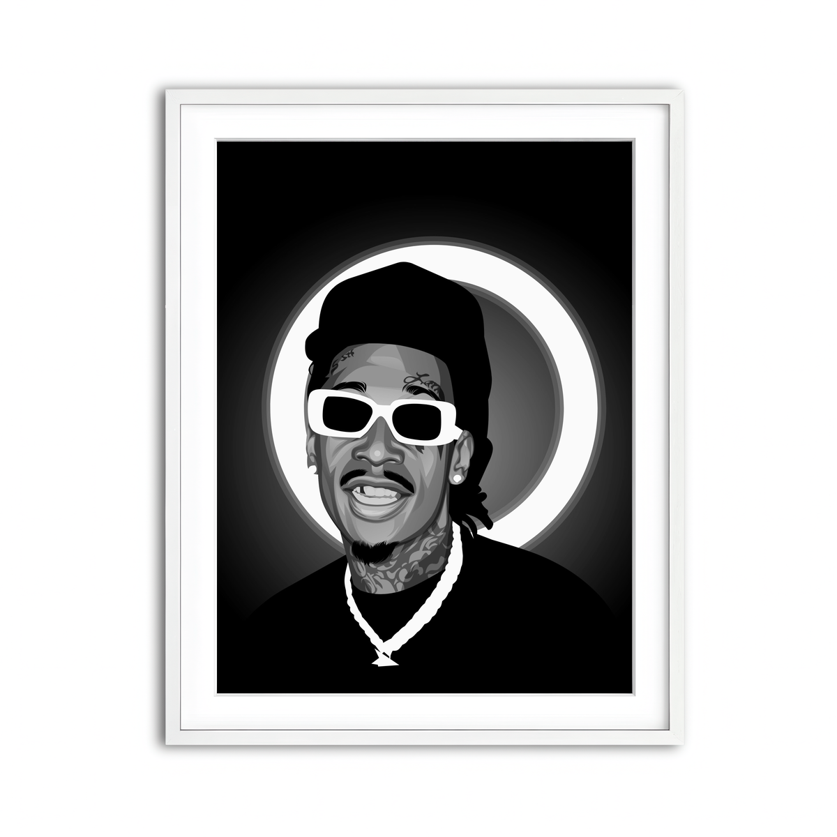 Framed Print 3x4 White