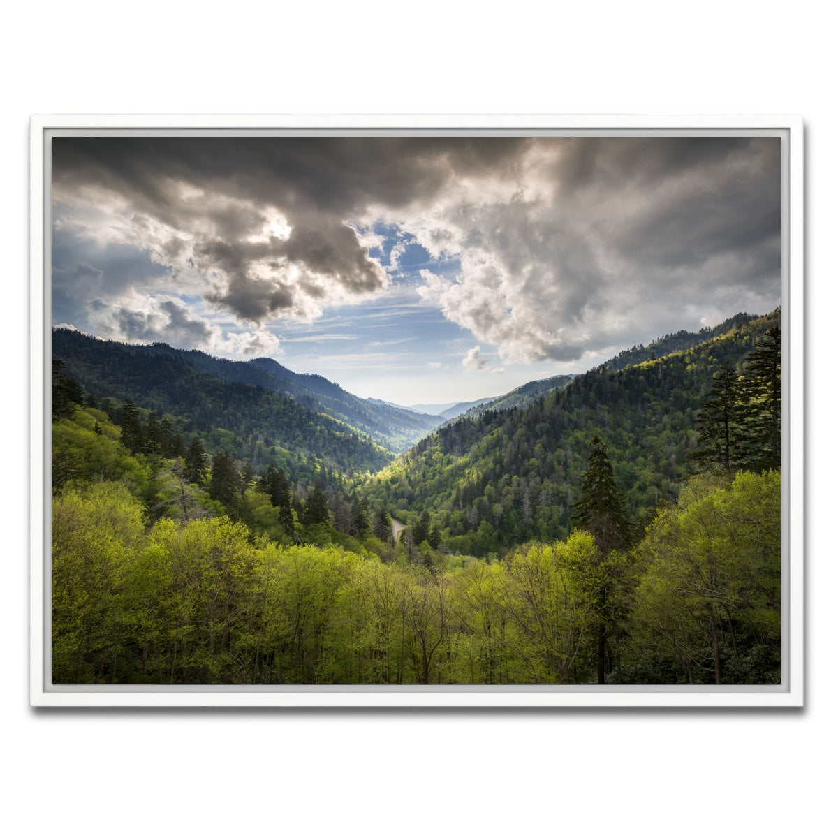 AUTO-MOCKUP WHITE | Great Smoky Mountains National Park | 1 Piece | White Framed Canvas | group=4x3