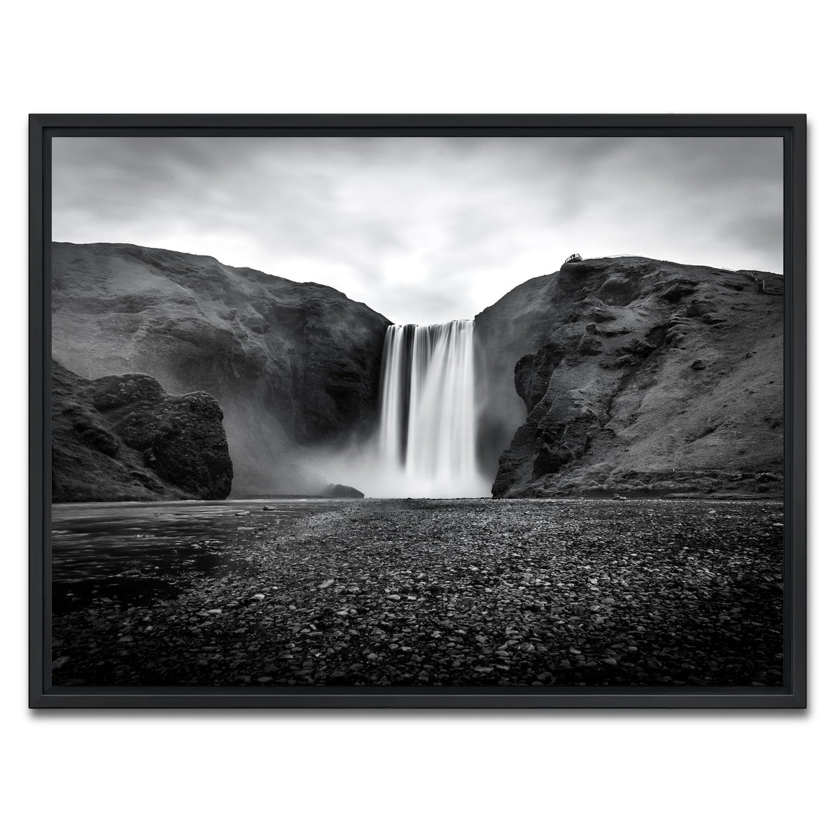AUTO-MOCKUP WHITE | Grey Fall | 1 Piece | Black Framed Canvas | group=4x3
