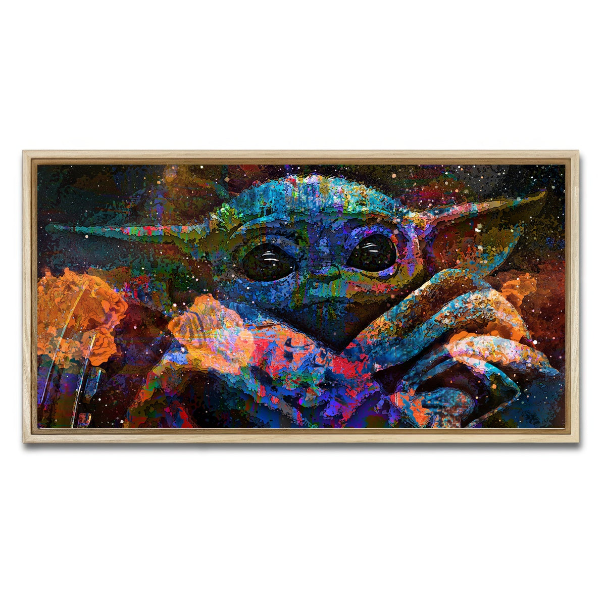 AUTO-MOCKUP WHITE | Grogu | 1 Piece | Natural Framed Canvas | group=2x1