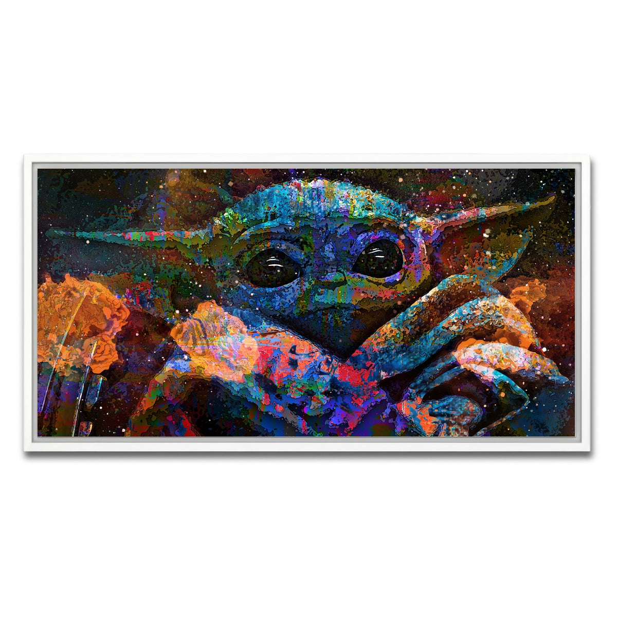 AUTO-MOCKUP WHITE | Grogu | 1 Piece | White Framed Canvas | group=2x1