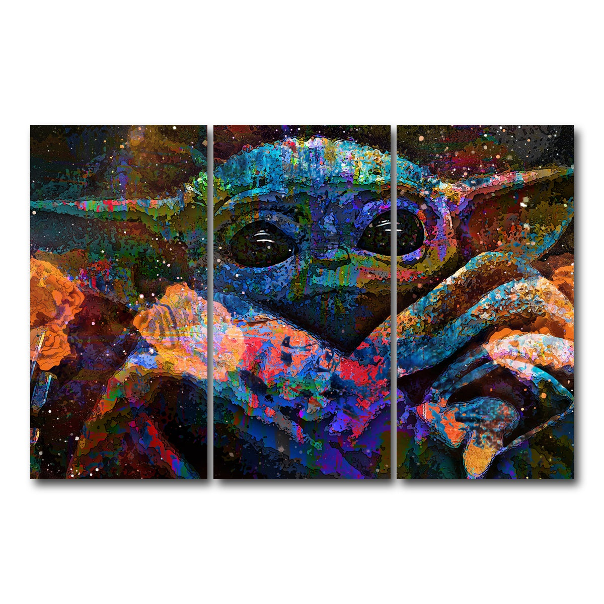 AUTO-MOCKUP WHITE | Grogu | 3 Piece | Gallery Wrap Canvas | group=12x24