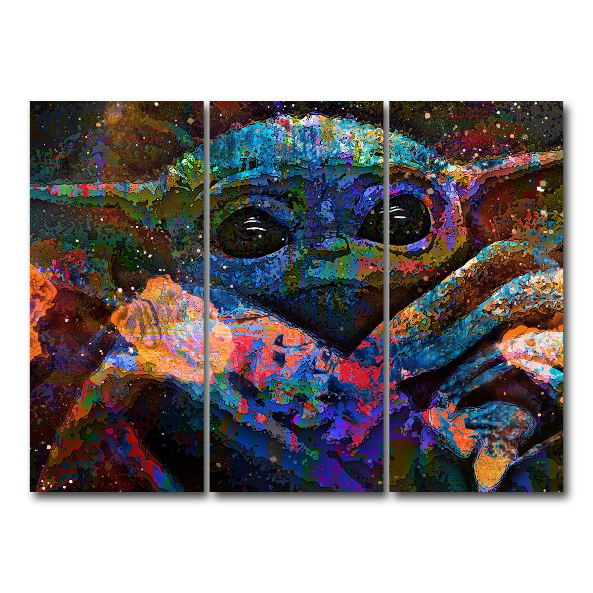 AUTO-MOCKUP WHITE | Grogu | 3 Piece | Gallery Wrap Canvas | group=8x18