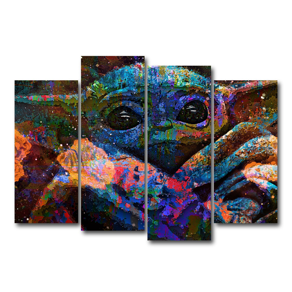 AUTO-MOCKUP WHITE | Grogu | 4 Piece | Gallery Wrap Canvas | group=4_normal