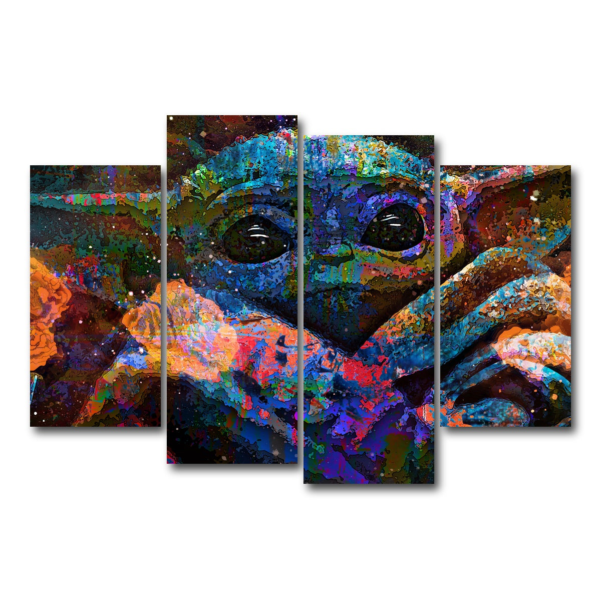 AUTO-MOCKUP WHITE | Grogu | 4 Piece | Gallery Wrap Canvas | group=4_short