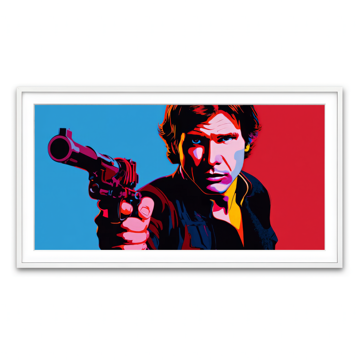 Framed Print 2x1 White