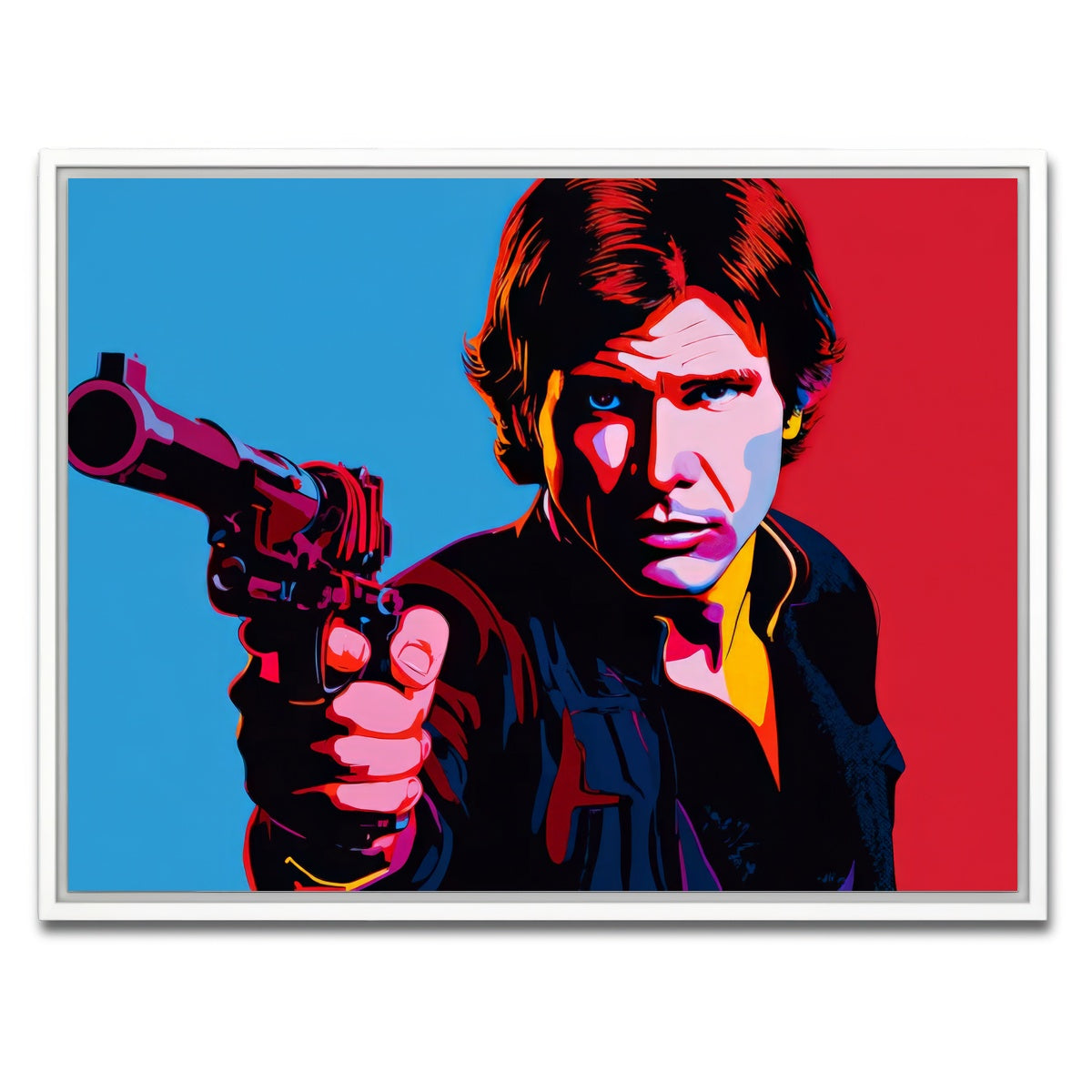 AUTO-MOCKUP WHITE | Han Solo Gun | 1 Piece | White Framed Canvas | group=4x3