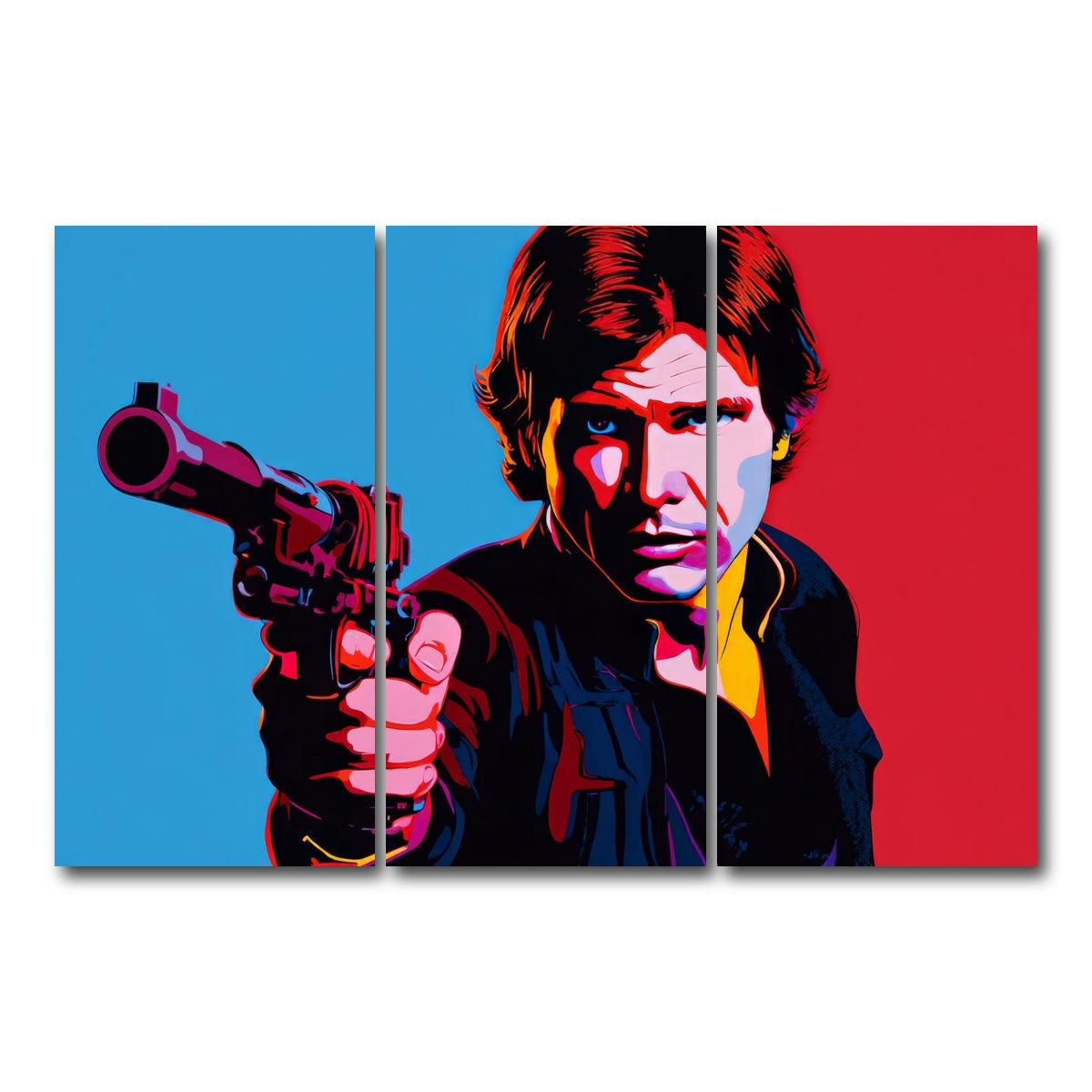 AUTO-MOCKUP WHITE | Han Solo Gun | 3 Piece | Gallery Wrap Canvas | group=12x24