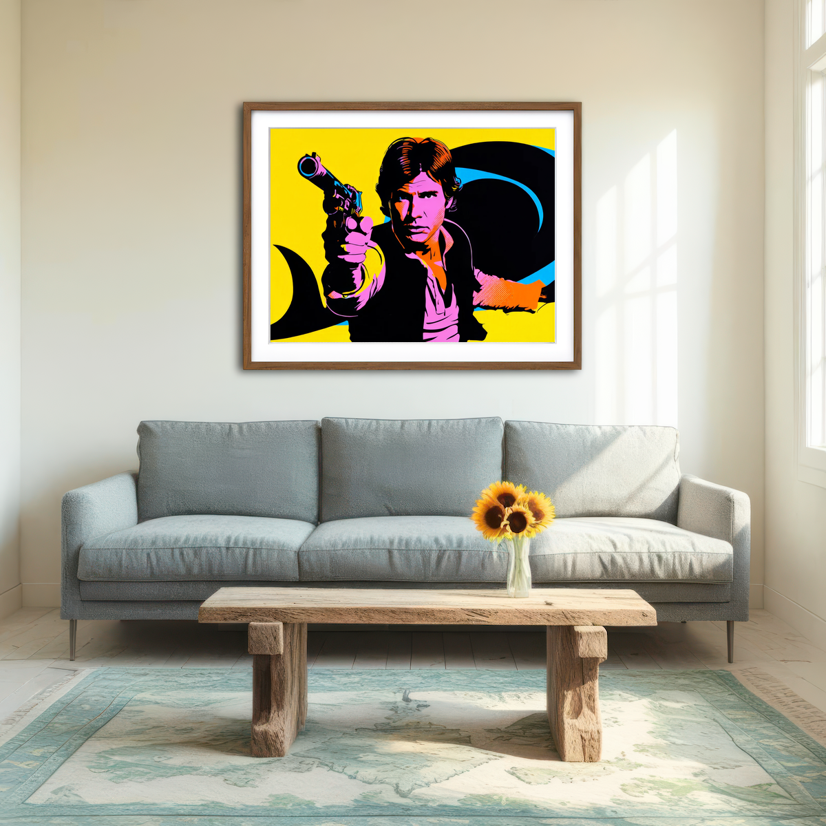 AUTO-MOCKUP ROOM | Han Solo Retro Wall Art