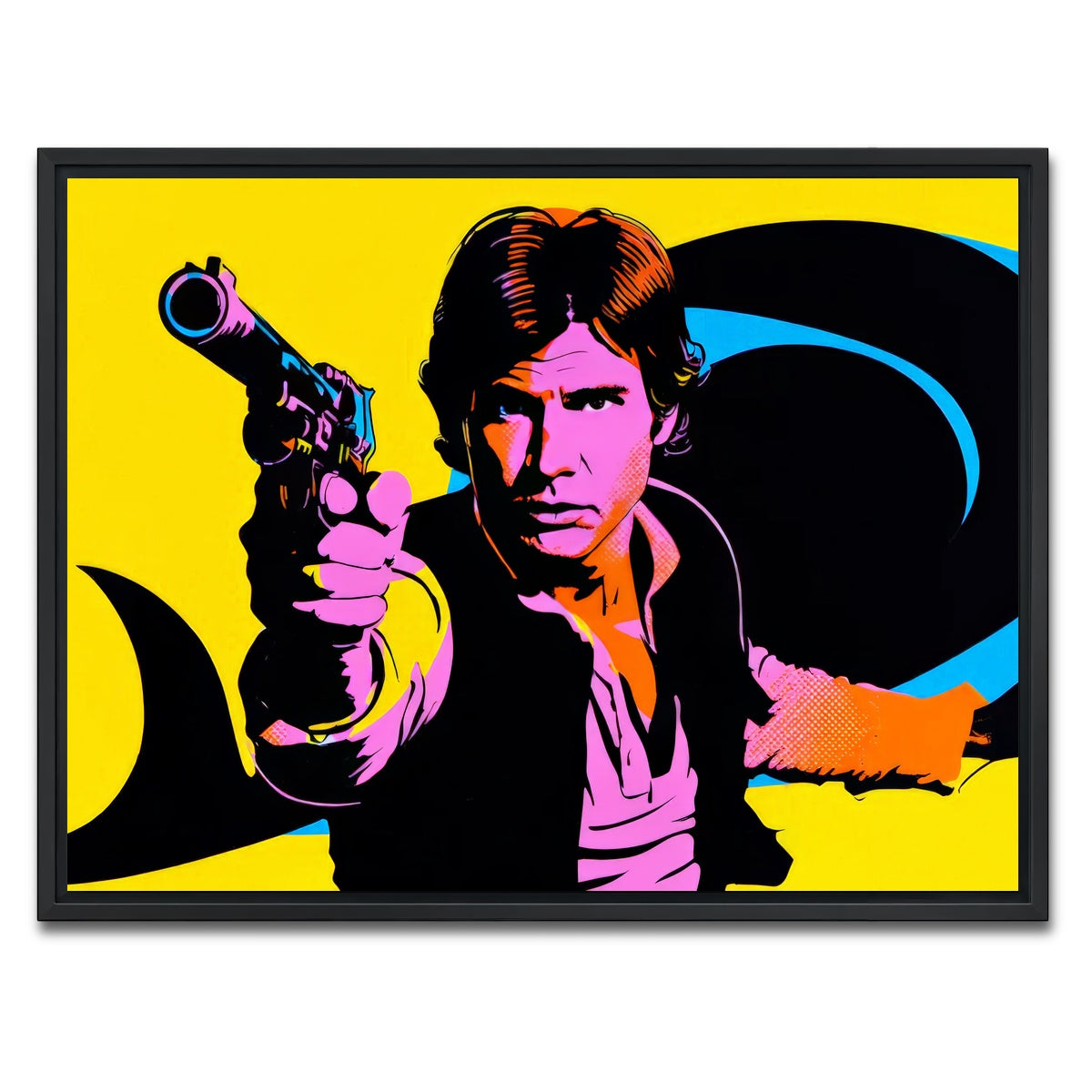 AUTO-MOCKUP WHITE | Han Solo Retro | 1 Piece | Black Framed Canvas | group=4x3