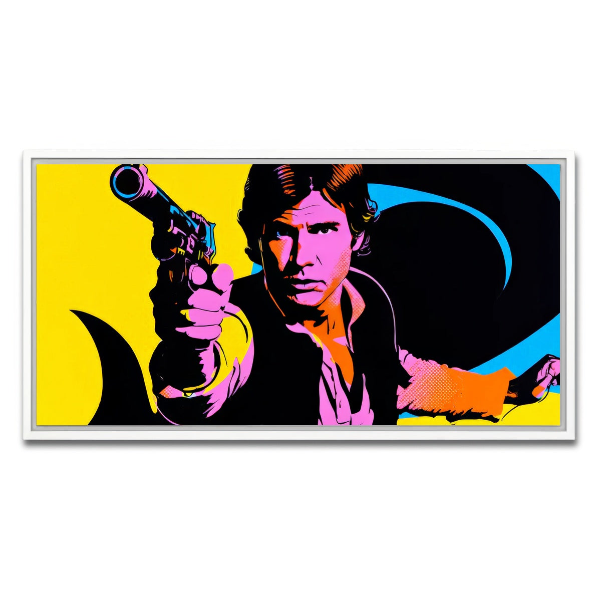 AUTO-MOCKUP WHITE | Han Solo Retro | 1 Piece | White Framed Canvas | group=2x1