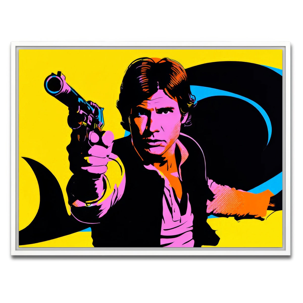AUTO-MOCKUP WHITE | Han Solo Retro | 1 Piece | White Framed Canvas | group=4x3