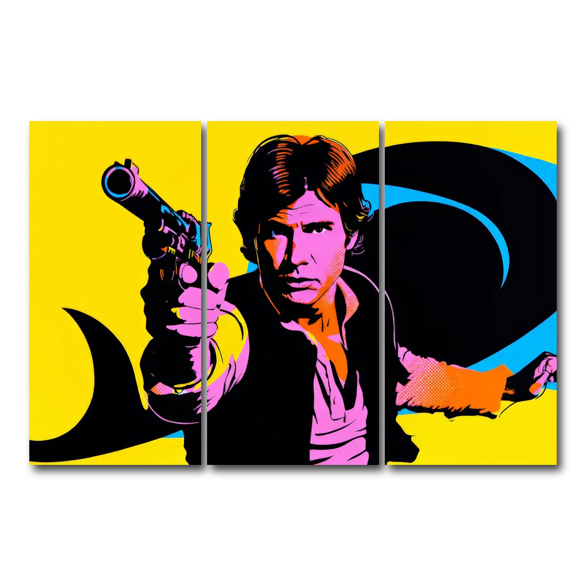 AUTO-MOCKUP WHITE | Han Solo Retro | 3 Piece | Gallery Wrap Canvas | group=12x24