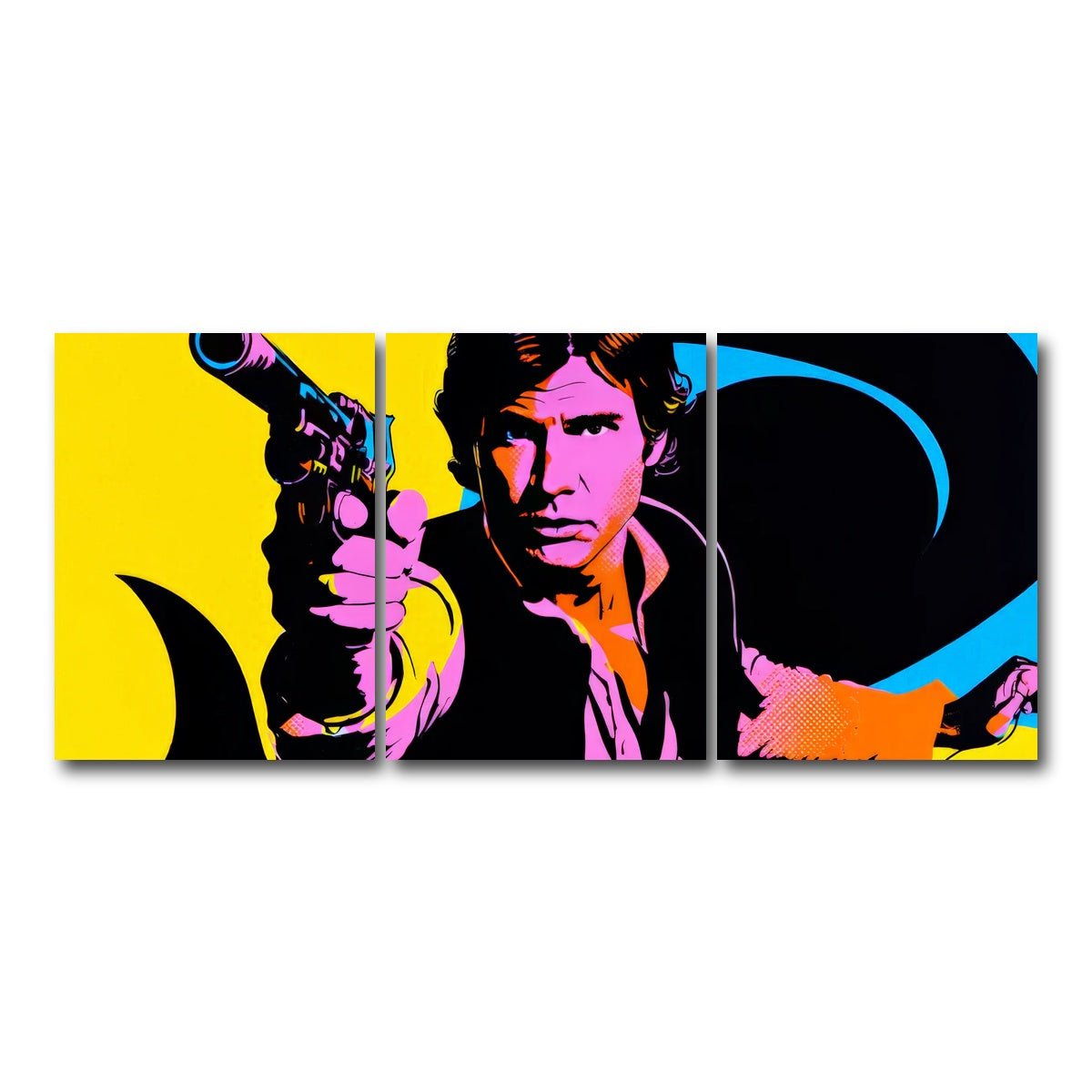 AUTO-MOCKUP WHITE | Han Solo Retro | 3 Piece | Gallery Wrap Canvas | group=18x24