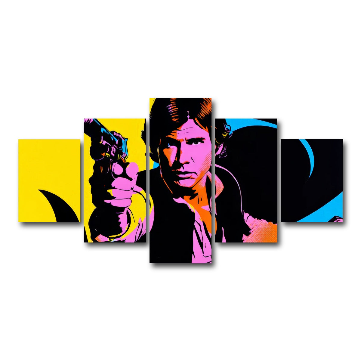 AUTO-MOCKUP WHITE | Han Solo Retro | 5 Piece | Gallery Wrap Canvas | group=5_short