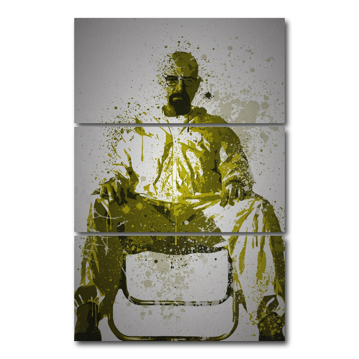 AUTO-MOCKUP WHITE | Heisenberg | 3 Piece | Gallery Wrap Canvas | group=12x24_stacked