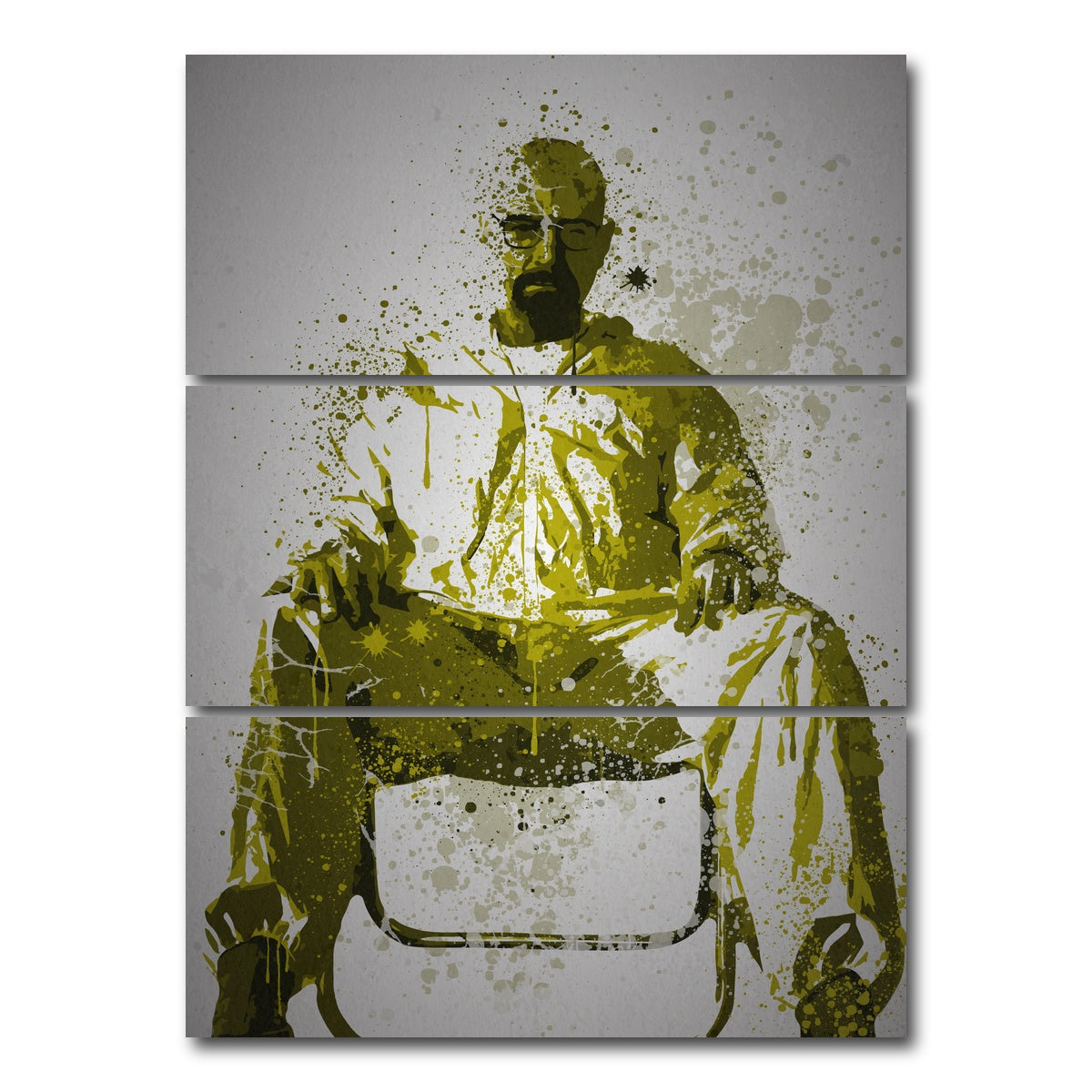 AUTO-MOCKUP WHITE | Heisenberg | 3 Piece | Gallery Wrap Canvas | group=8x18_stacked
